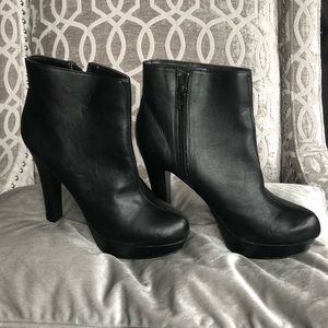 Candies "Olivia" Faux Black Leather Boots